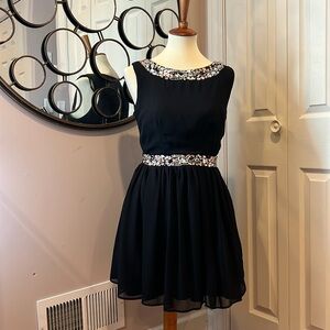 Black Dress with stone detail